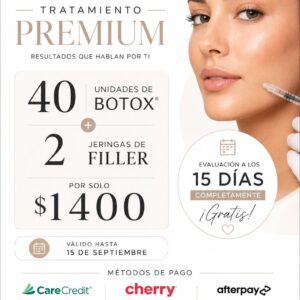 Promoción de fillers y botox ( Válido hasta el 15 de septiembre)