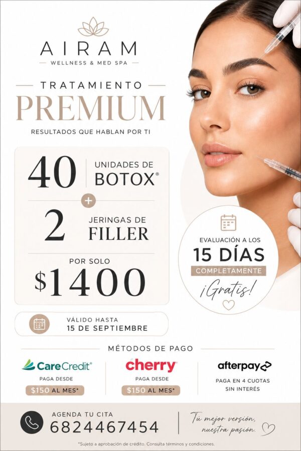 Promoción de fillers y botox ( Válido hasta el 15 de septiembre)